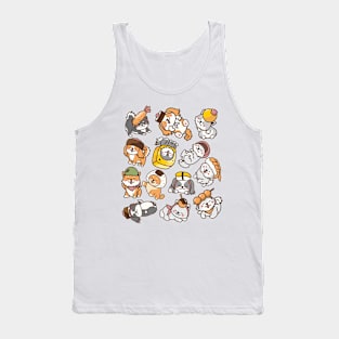 Aesthetic Shiba Inu Pattern Tank Top